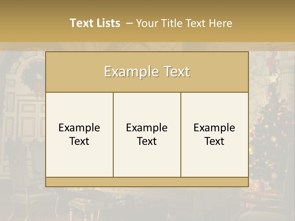 Mansion Cup Garland PowerPoint Template