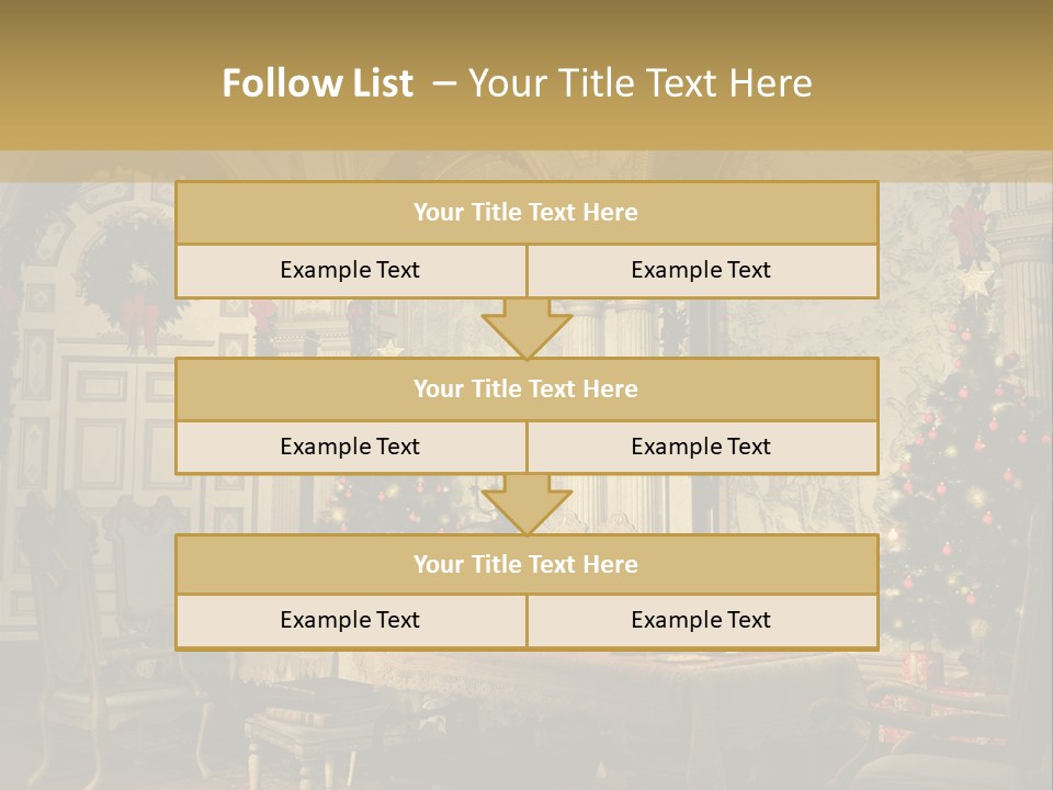 Mansion Cup Garland PowerPoint Template