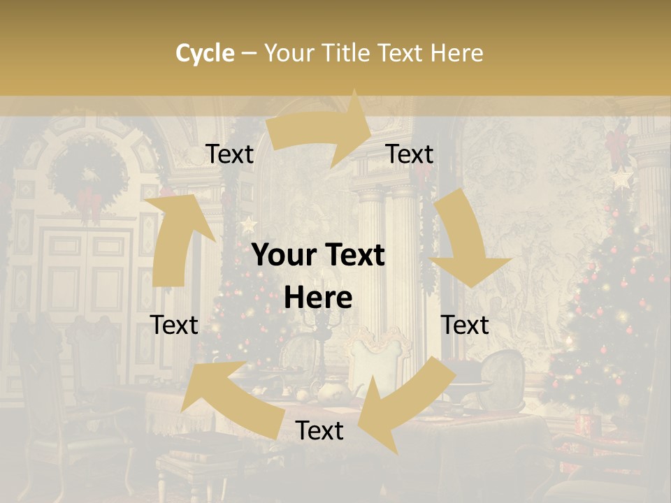 Mansion Cup Garland PowerPoint Template