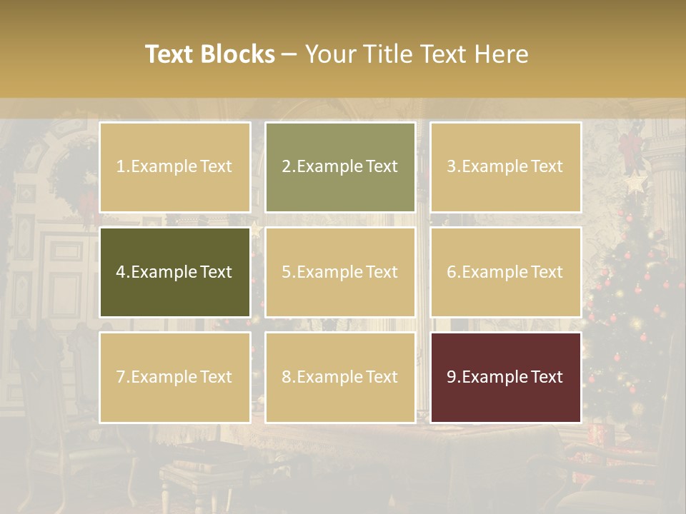 Mansion Cup Garland PowerPoint Template