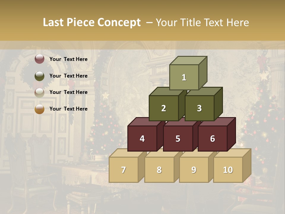 Mansion Cup Garland PowerPoint Template