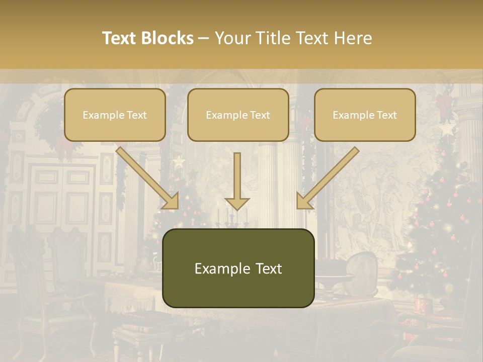 Mansion Cup Garland PowerPoint Template