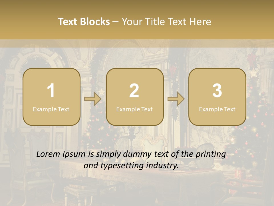 Mansion Cup Garland PowerPoint Template