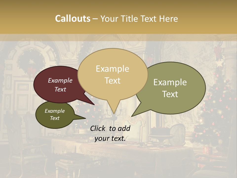 Mansion Cup Garland PowerPoint Template