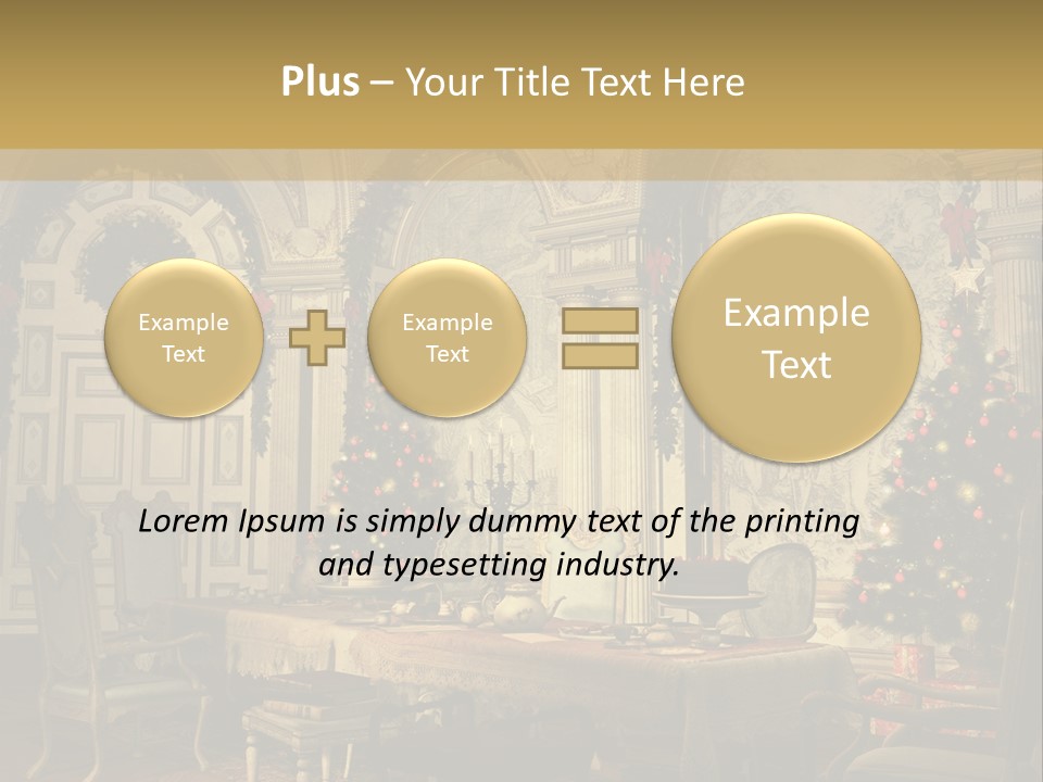 Mansion Cup Garland PowerPoint Template