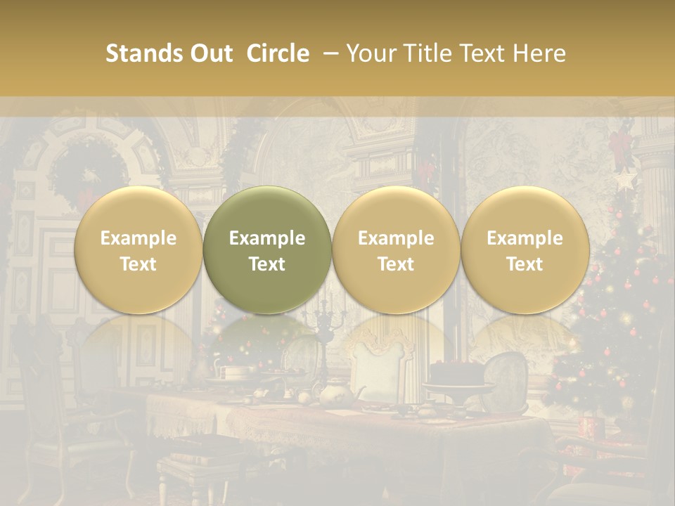 Mansion Cup Garland PowerPoint Template