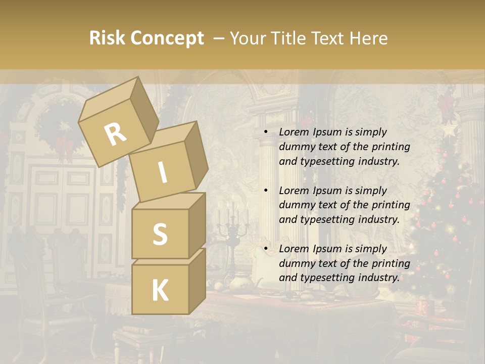 Mansion Cup Garland PowerPoint Template