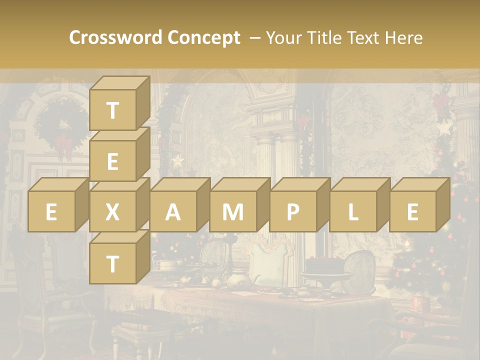 Mansion Cup Garland PowerPoint Template