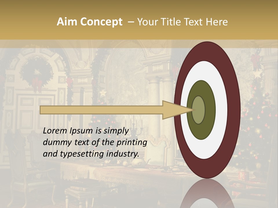 Mansion Cup Garland PowerPoint Template