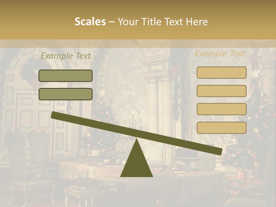 Mansion Cup Garland PowerPoint Template