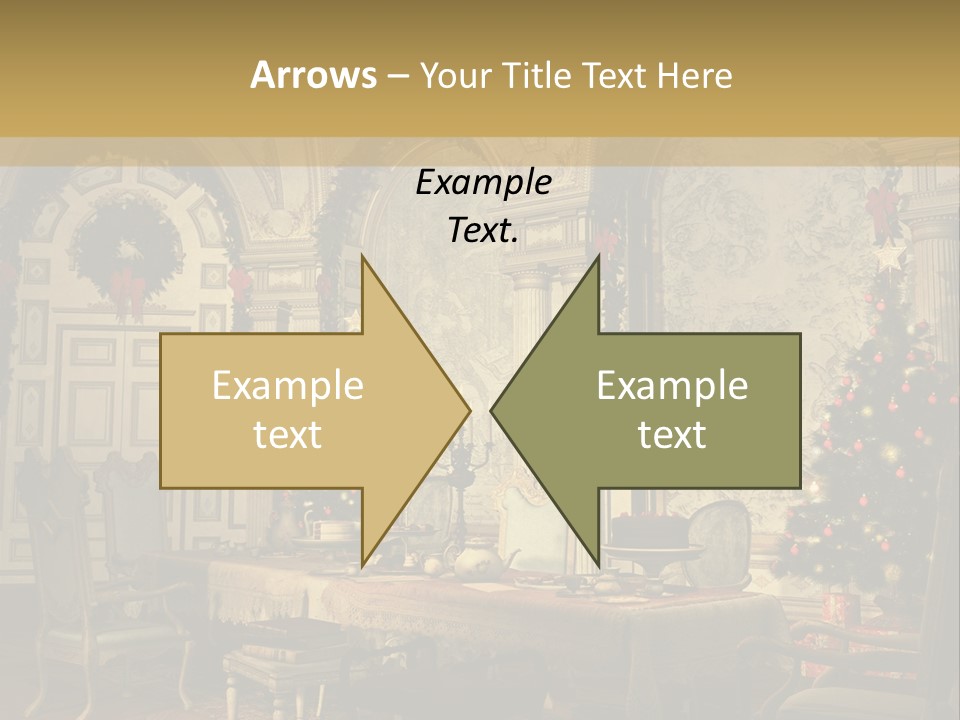 Mansion Cup Garland PowerPoint Template