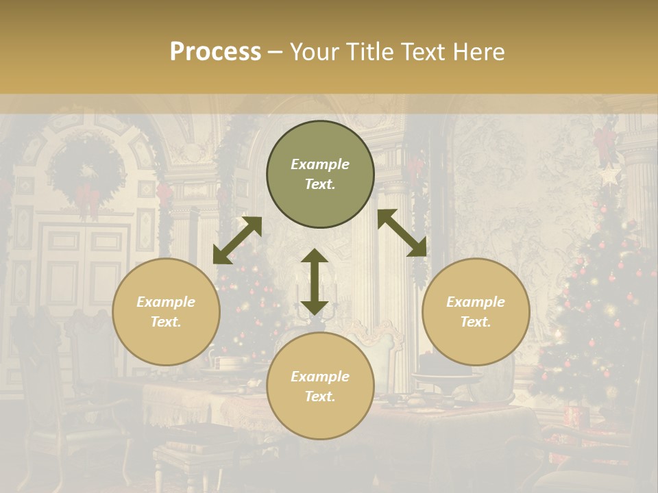 Mansion Cup Garland PowerPoint Template