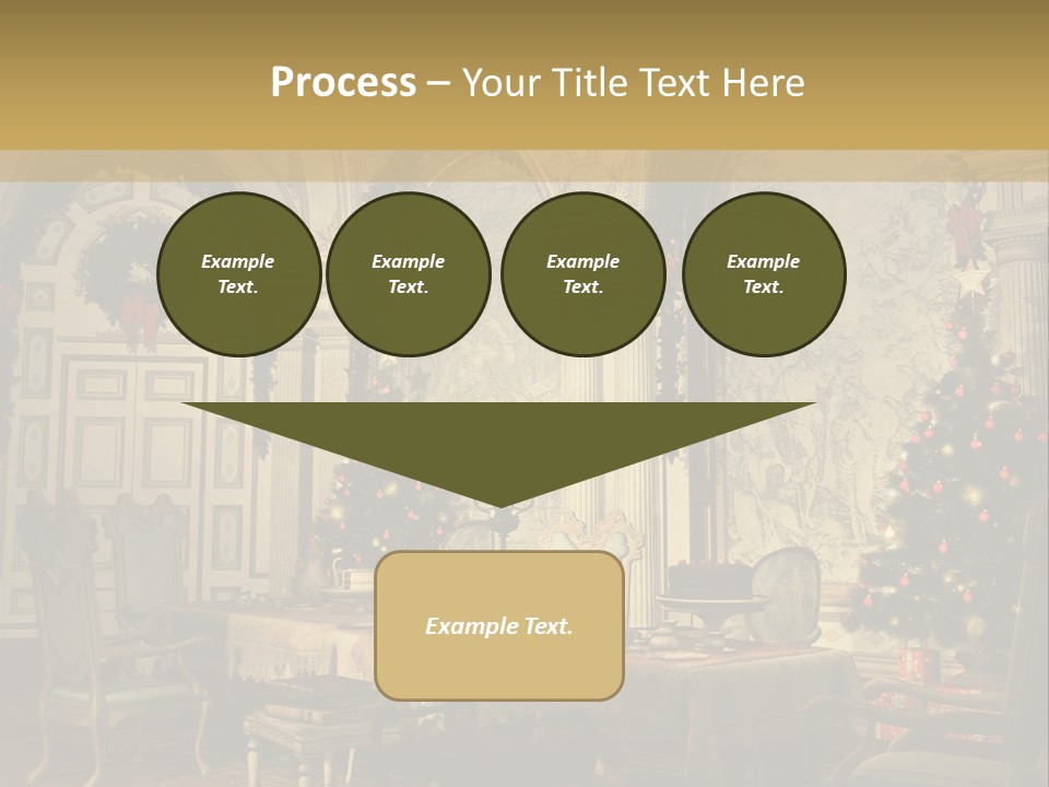 Mansion Cup Garland PowerPoint Template