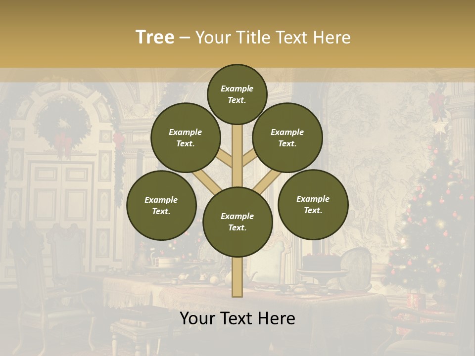 Mansion Cup Garland PowerPoint Template