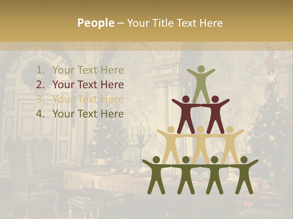 Mansion Cup Garland PowerPoint Template