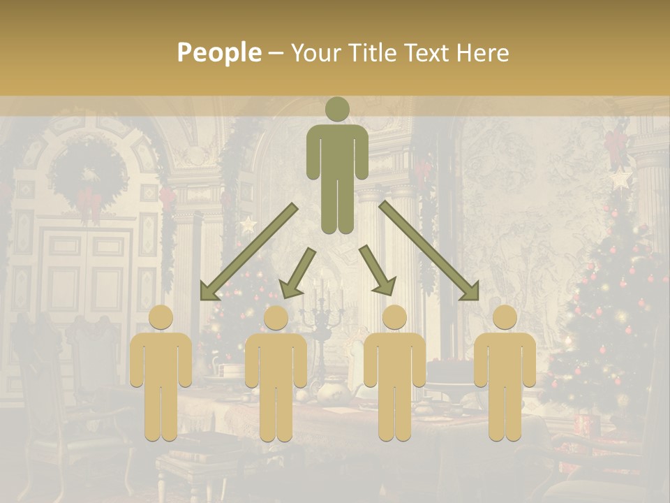 Mansion Cup Garland PowerPoint Template