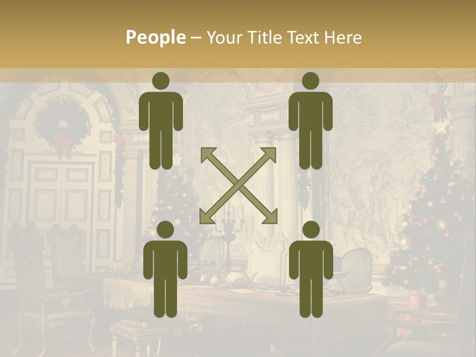 Mansion Cup Garland PowerPoint Template