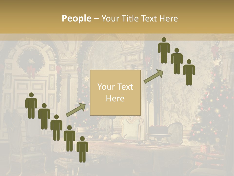 Mansion Cup Garland PowerPoint Template