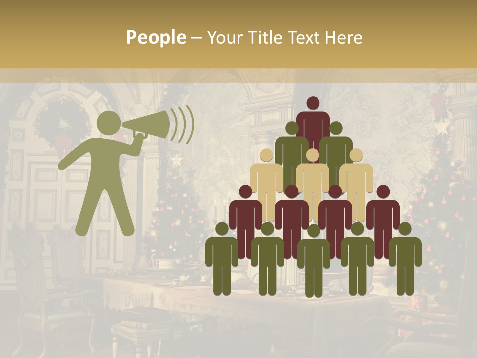 Mansion Cup Garland PowerPoint Template