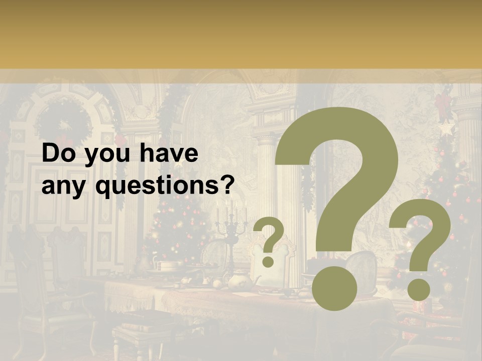 Mansion Cup Garland PowerPoint Template