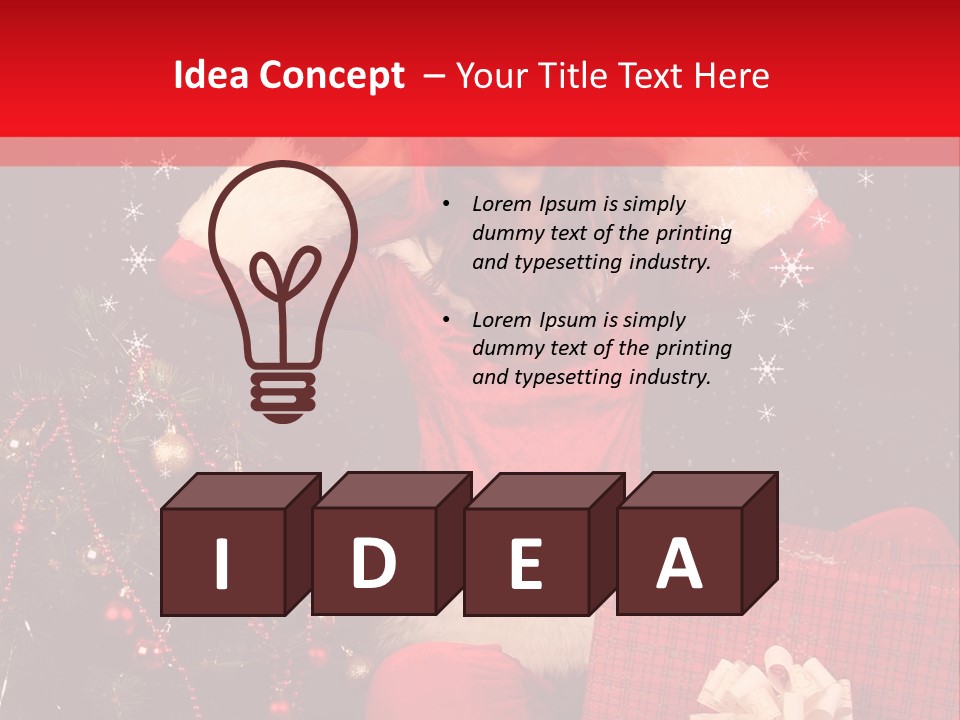 Young Winter Surprise PowerPoint Template