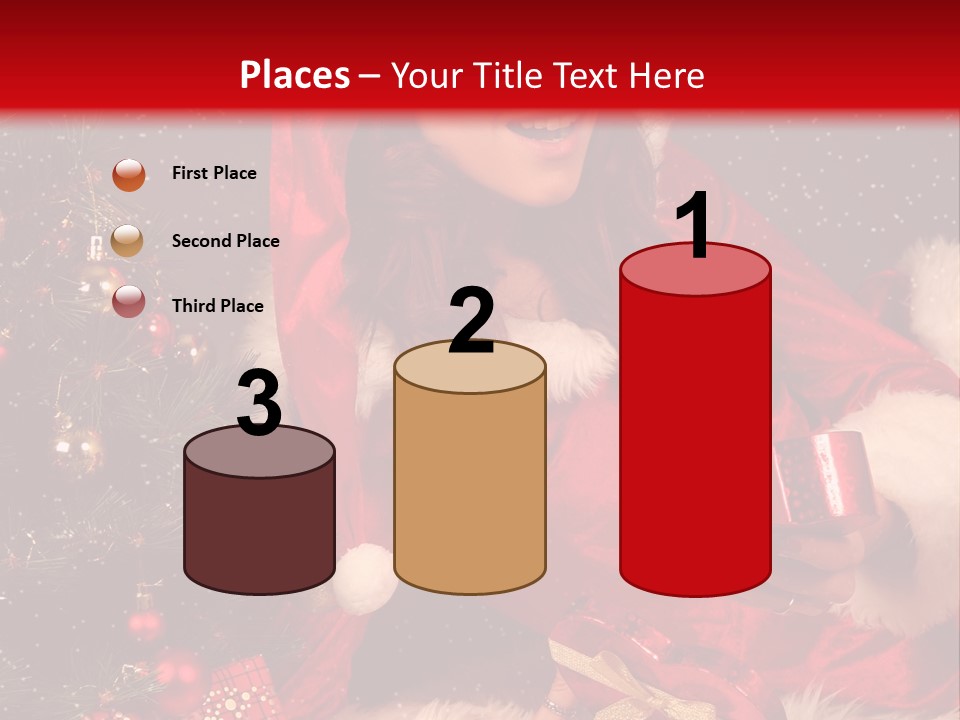 Girl Tree Hat PowerPoint Template