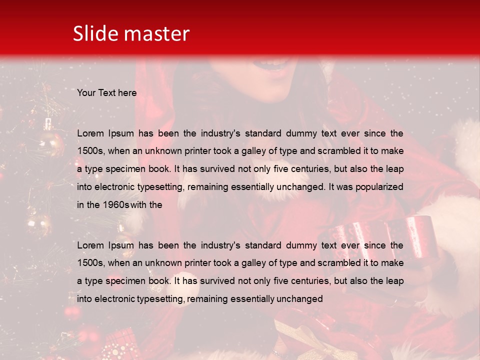 Girl Tree Hat PowerPoint Template