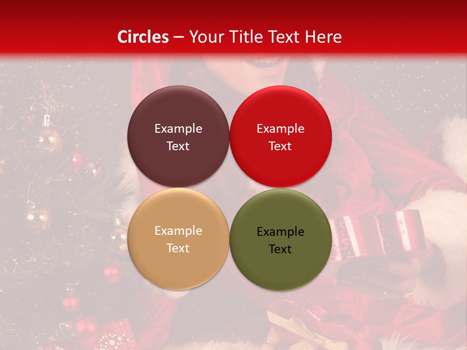 Girl Tree Hat PowerPoint Template