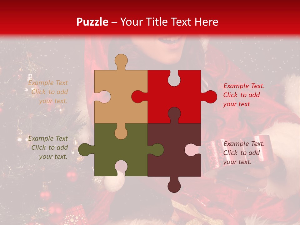 Girl Tree Hat PowerPoint Template