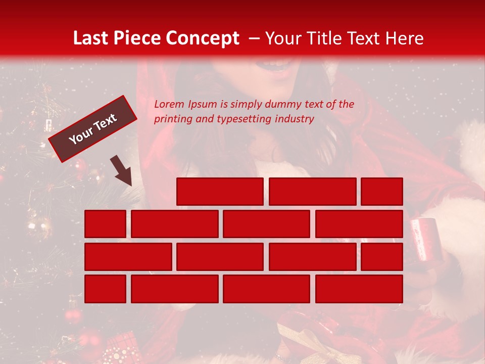 Girl Tree Hat PowerPoint Template