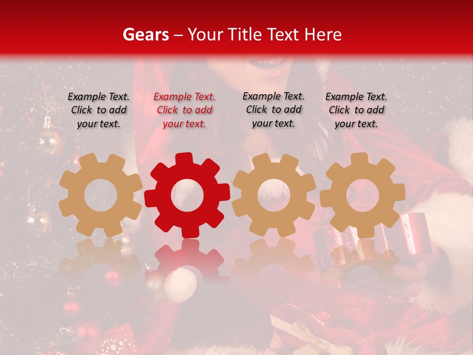 Girl Tree Hat PowerPoint Template