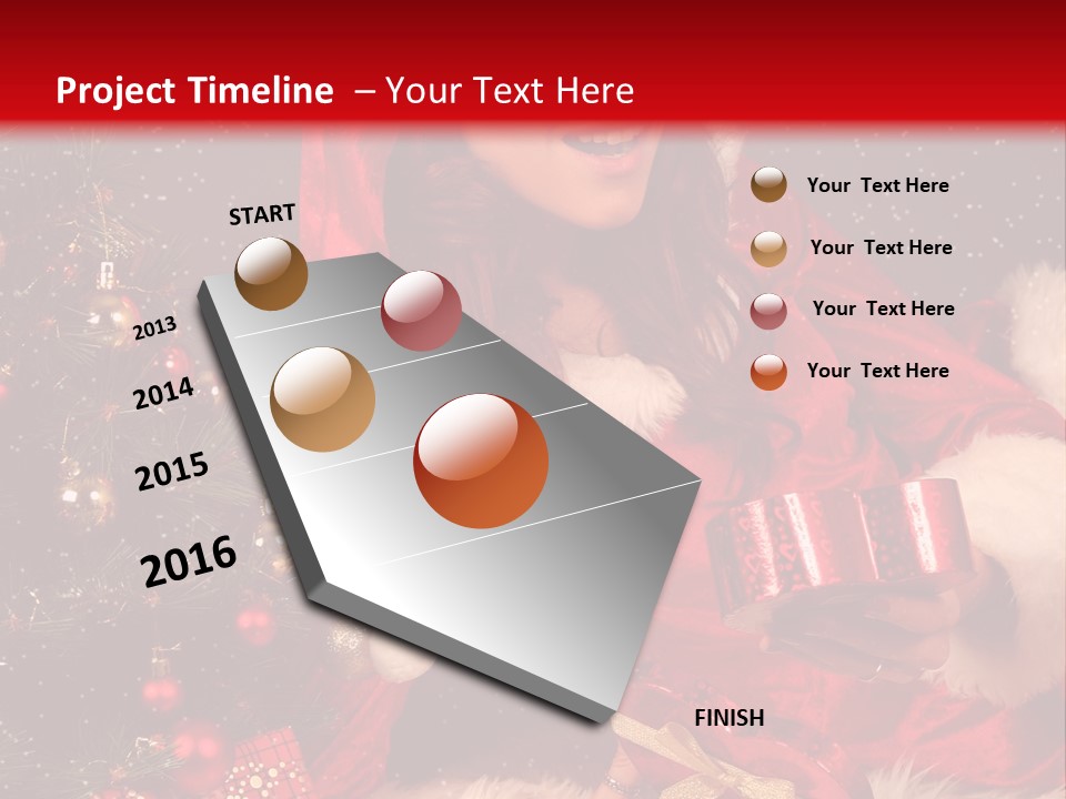 Girl Tree Hat PowerPoint Template