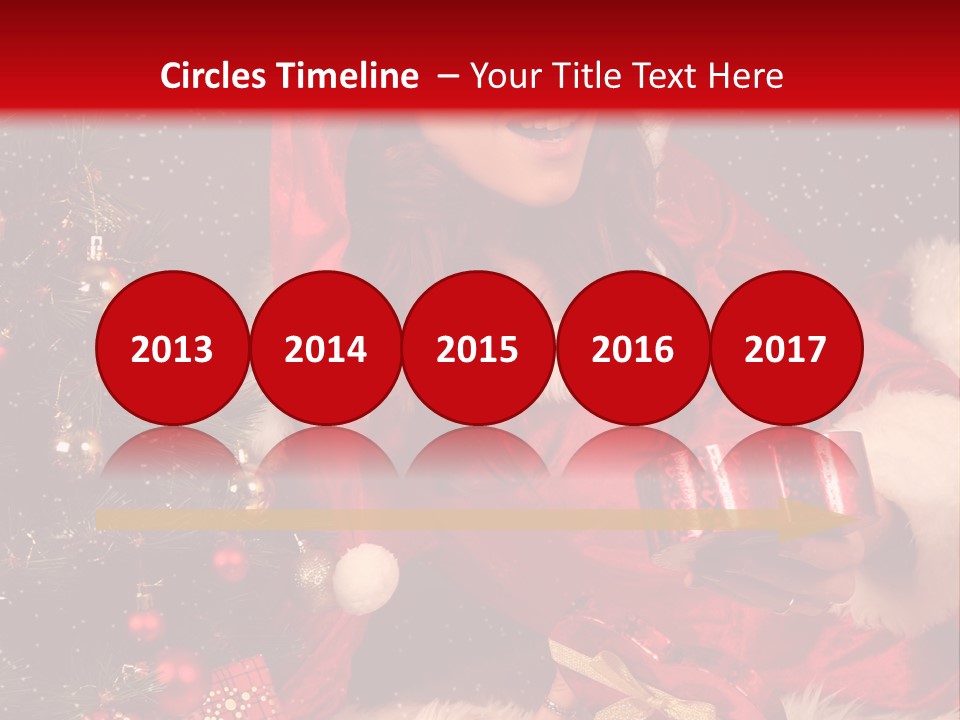 Girl Tree Hat PowerPoint Template