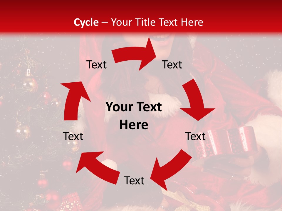 Girl Tree Hat PowerPoint Template