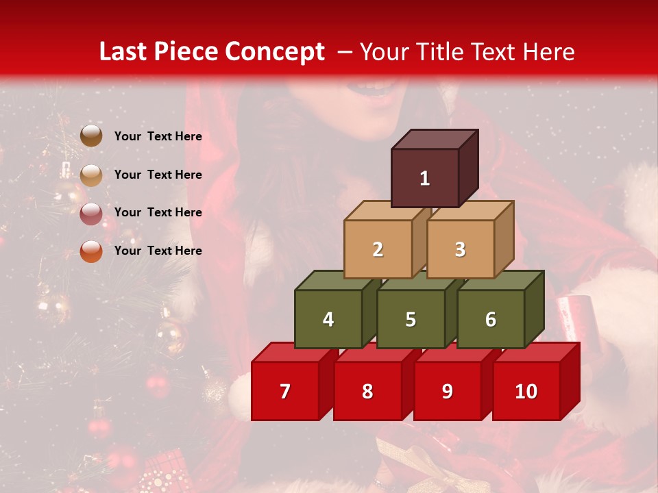 Girl Tree Hat PowerPoint Template