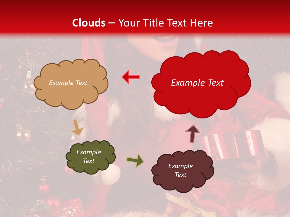 Girl Tree Hat PowerPoint Template