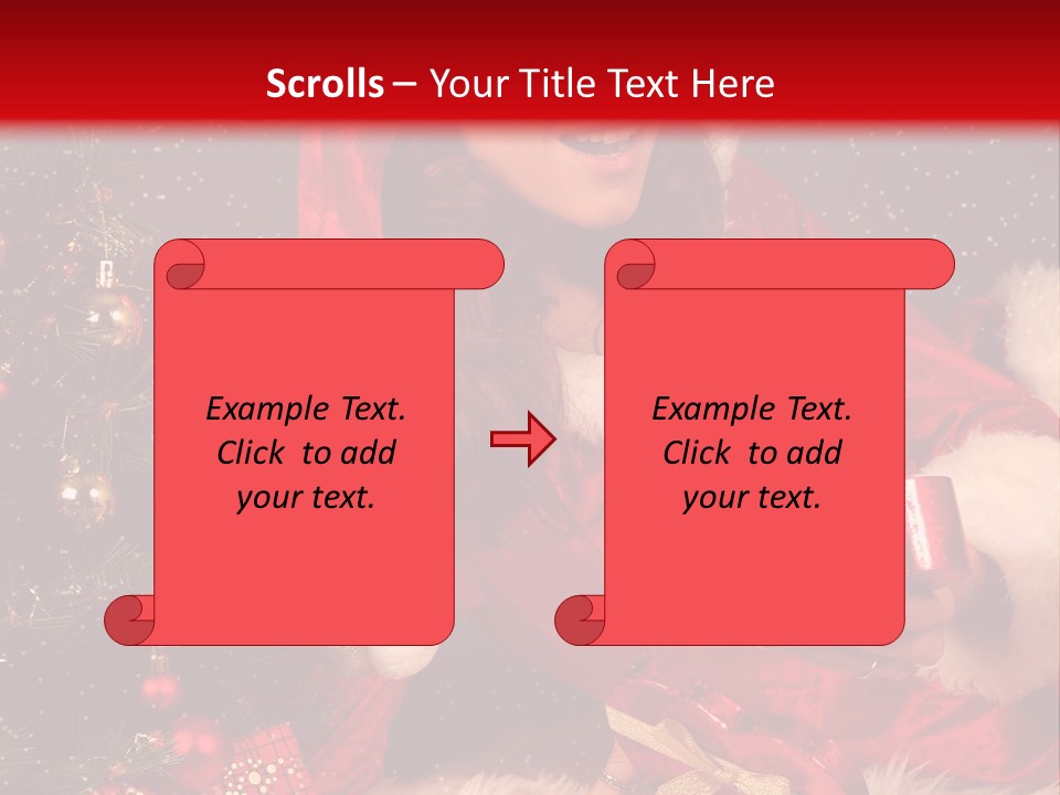 Girl Tree Hat PowerPoint Template
