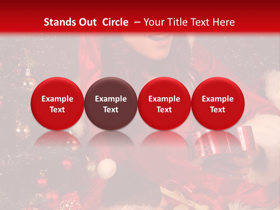 Girl Tree Hat PowerPoint Template