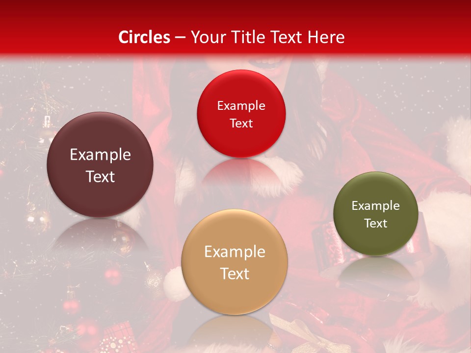 Girl Tree Hat PowerPoint Template