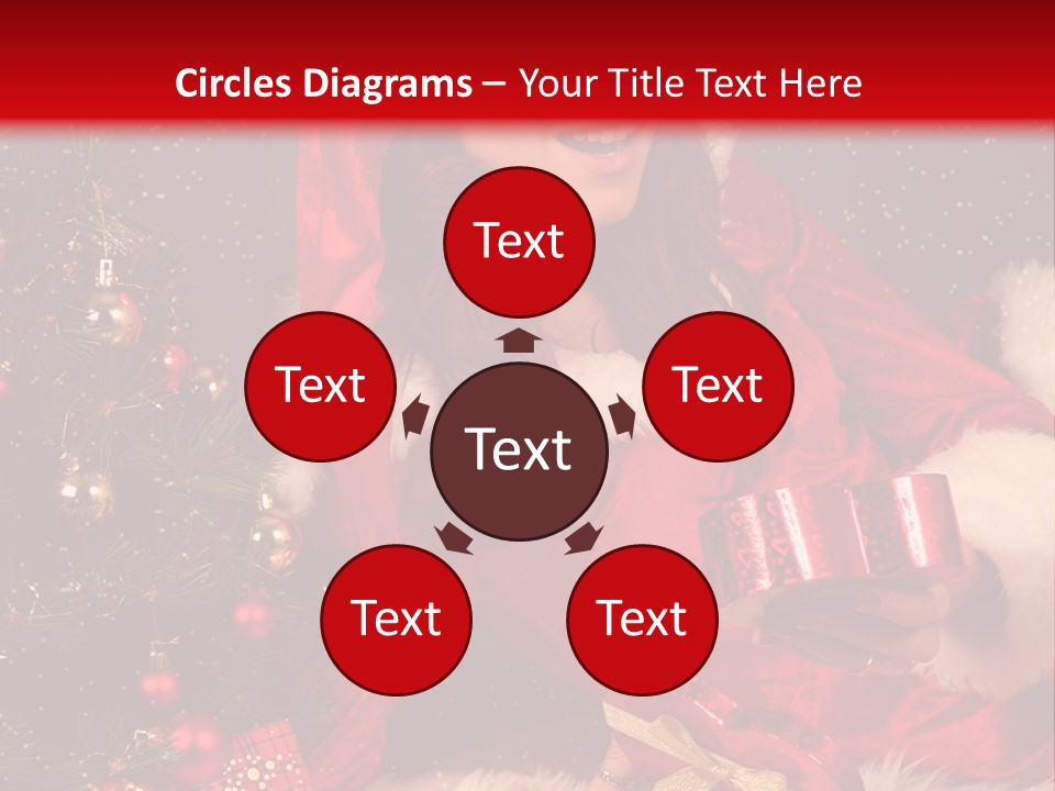 Girl Tree Hat PowerPoint Template