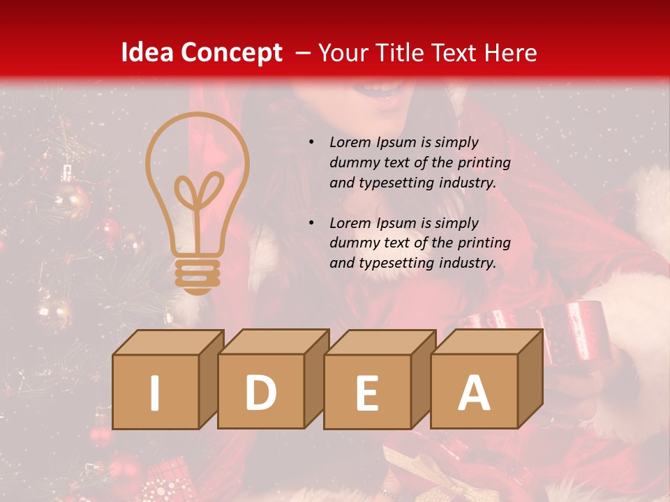 Girl Tree Hat PowerPoint Template