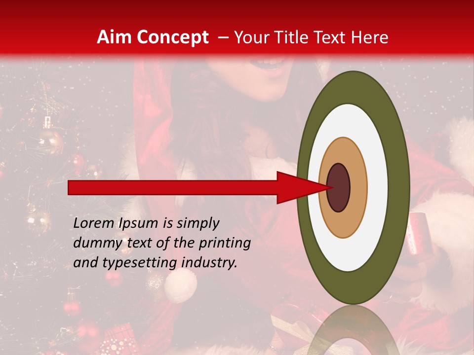 Girl Tree Hat PowerPoint Template