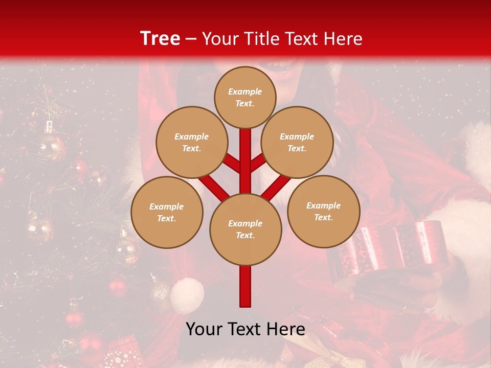 Girl Tree Hat PowerPoint Template