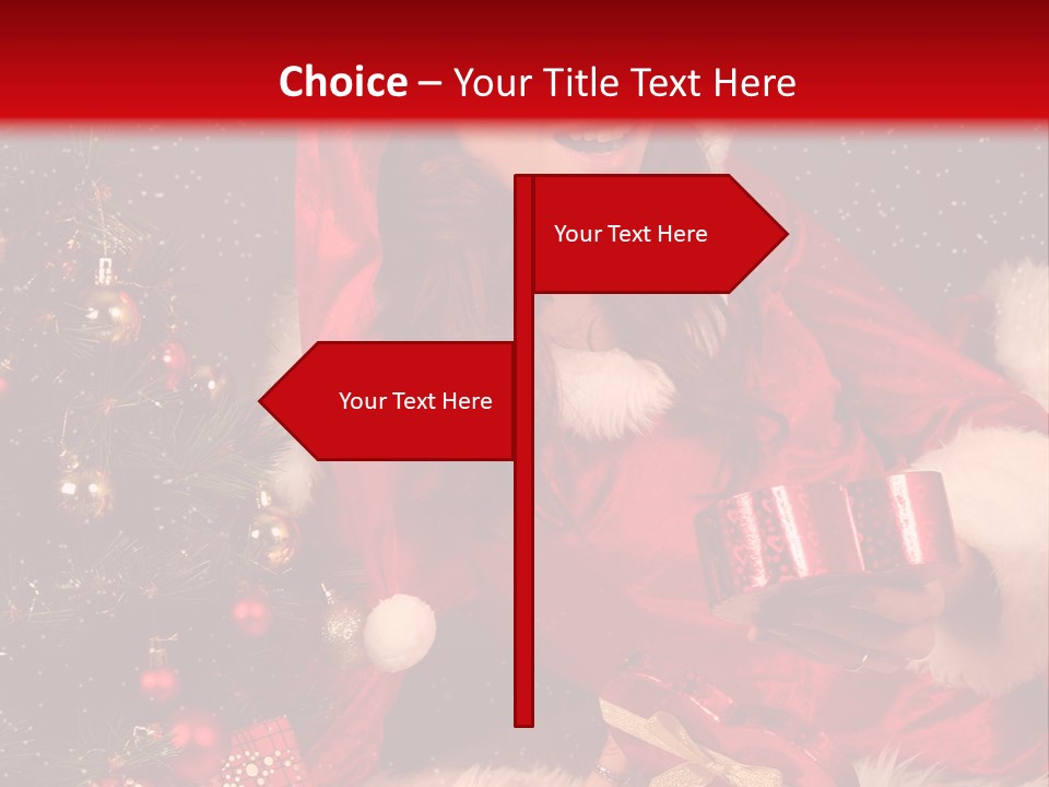 Girl Tree Hat PowerPoint Template