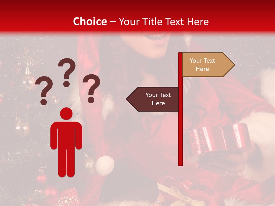 Girl Tree Hat PowerPoint Template