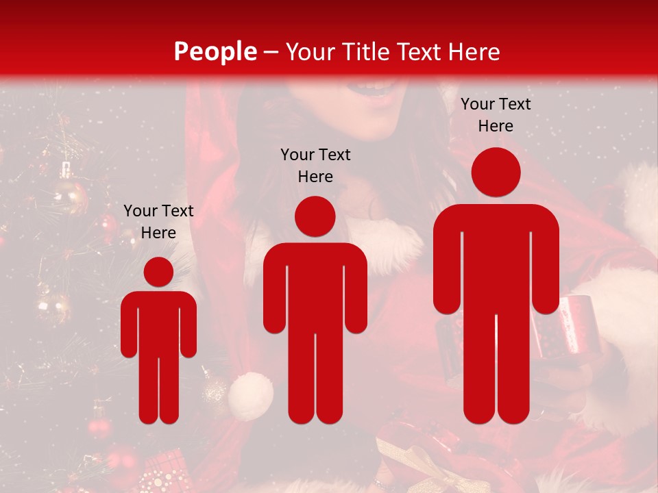 Girl Tree Hat PowerPoint Template