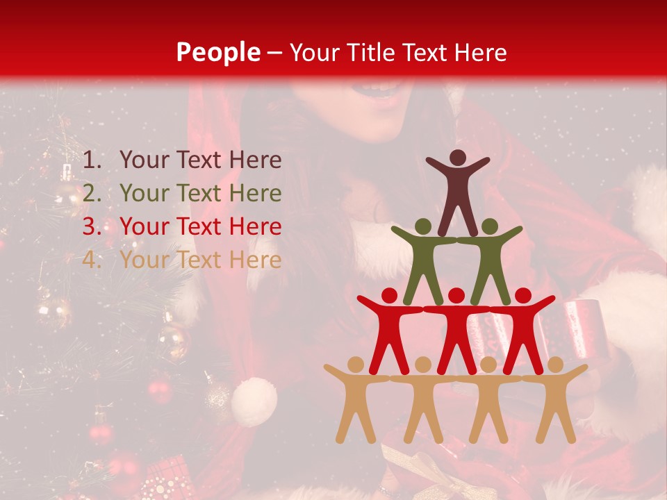 Girl Tree Hat PowerPoint Template