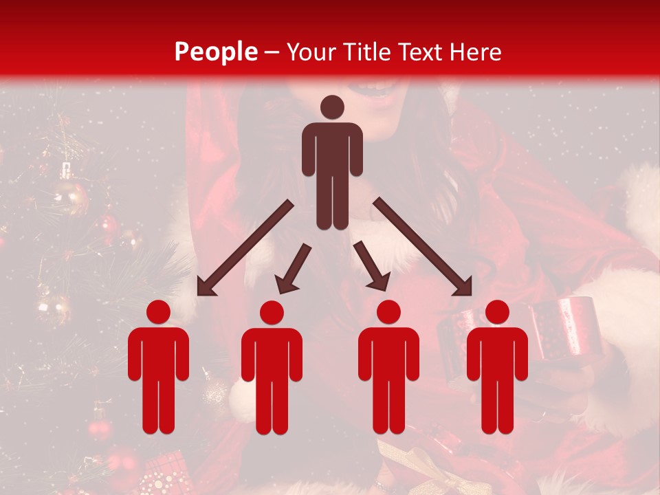 Girl Tree Hat PowerPoint Template