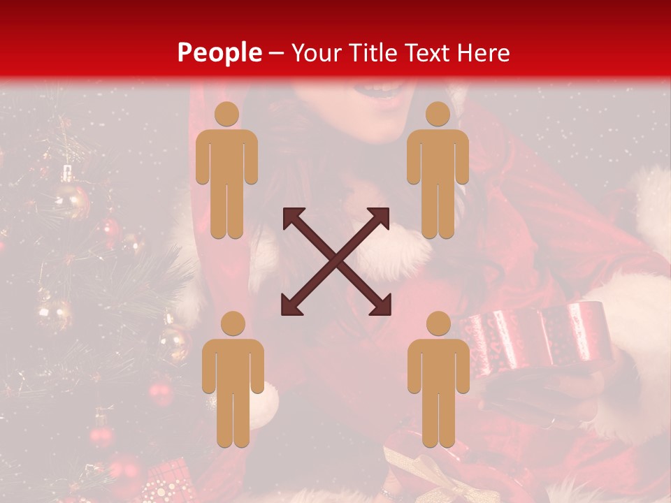 Girl Tree Hat PowerPoint Template