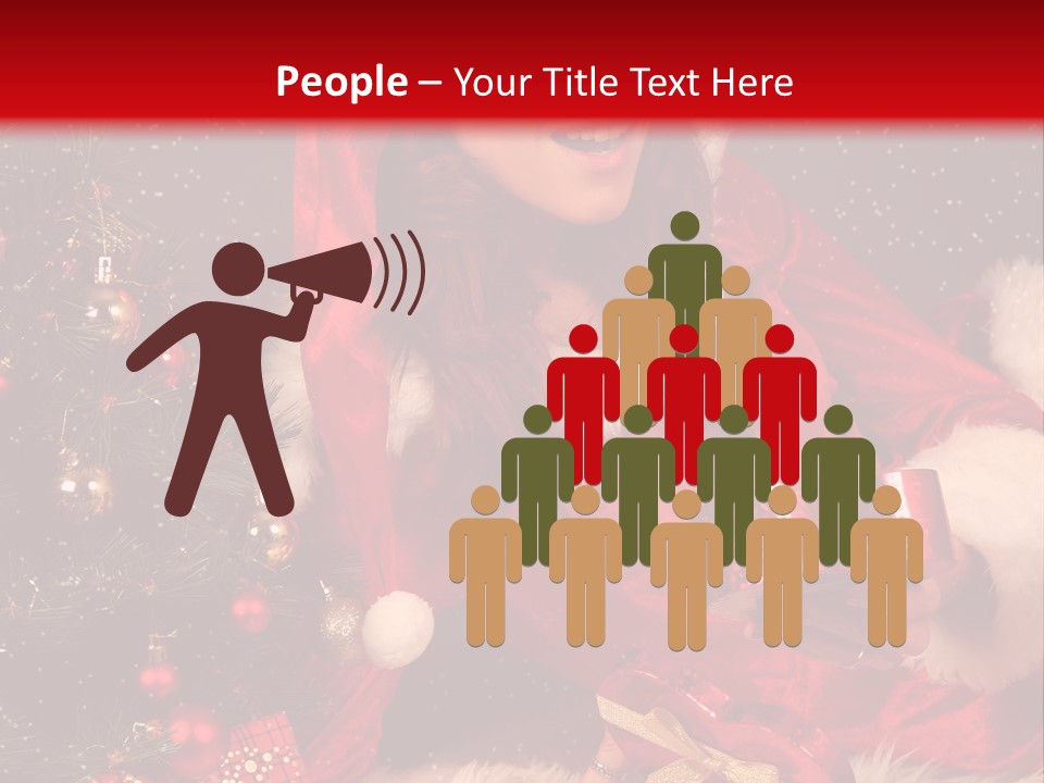 Girl Tree Hat PowerPoint Template